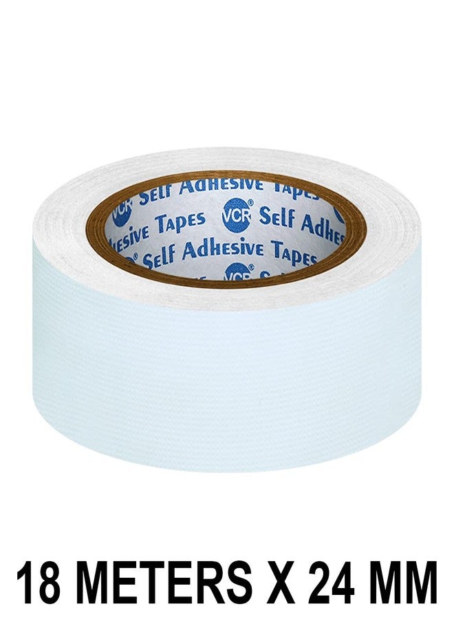 VCR White Duct Tape - 18 Meters in Length 24mm / 1" Width - 1 Roll Per Pack - Strong Book Binding Tape - Waterproof Heavy Duty Duct Tape - Image 2